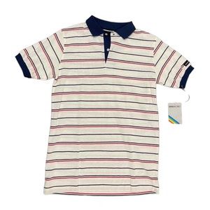 Vintage 90s Members Only Striped Polo Shirt Deadstock Single Stitchm Japan made